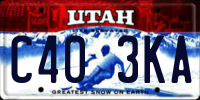 UT license plate C403KA