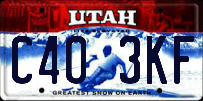 UT license plate C403KF