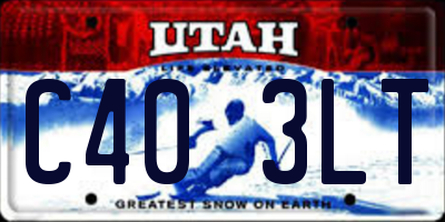 UT license plate C403LT
