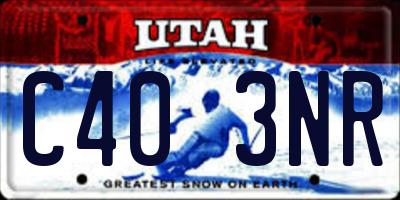 UT license plate C403NR
