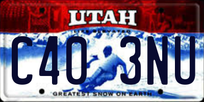 UT license plate C403NU