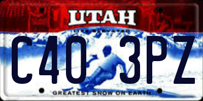 UT license plate C403PZ