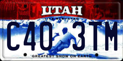 UT license plate C403TM