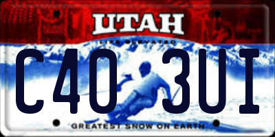 UT license plate C403UI