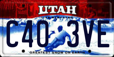 UT license plate C403VE