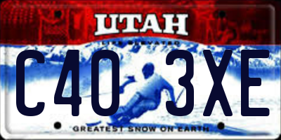 UT license plate C403XE