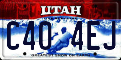 UT license plate C404EJ