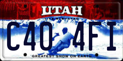UT license plate C404FI