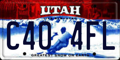 UT license plate C404FL