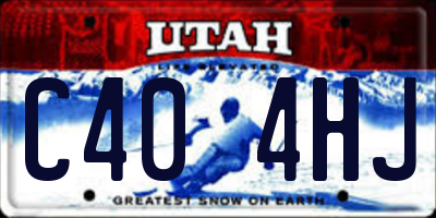 UT license plate C404HJ