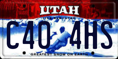 UT license plate C404HS
