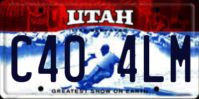 UT license plate C404LM
