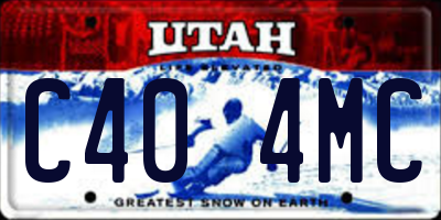 UT license plate C404MC