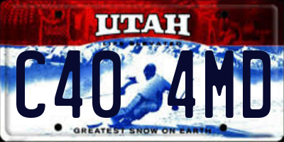 UT license plate C404MD