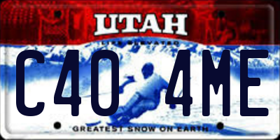 UT license plate C404ME
