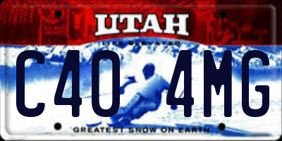 UT license plate C404MG