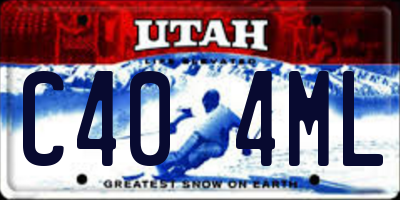 UT license plate C404ML