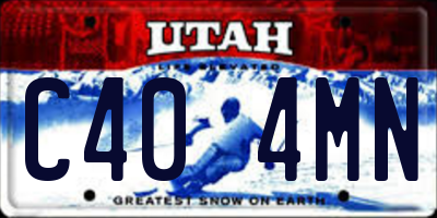 UT license plate C404MN