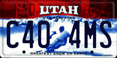 UT license plate C404MS