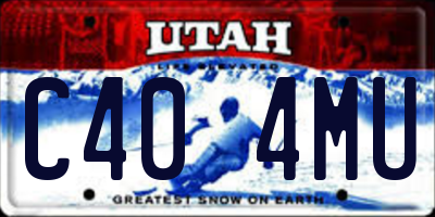 UT license plate C404MU