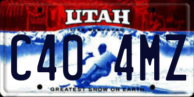 UT license plate C404MZ