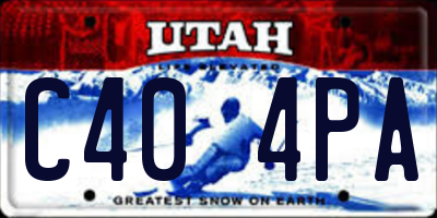UT license plate C404PA