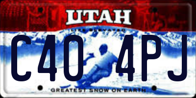 UT license plate C404PJ