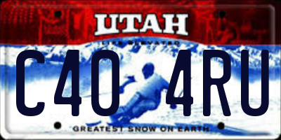 UT license plate C404RU