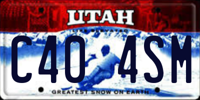 UT license plate C404SM