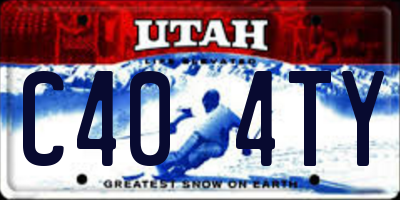 UT license plate C404TY