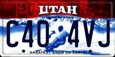 UT license plate C404VJ