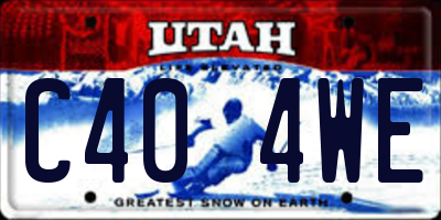 UT license plate C404WE