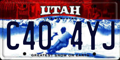 UT license plate C404YJ