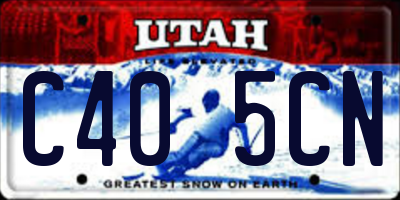 UT license plate C405CN