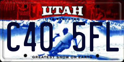 UT license plate C405FL