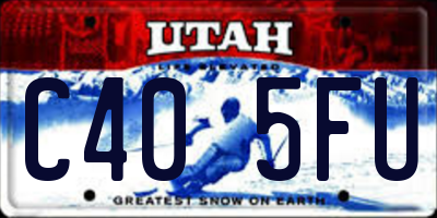 UT license plate C405FU