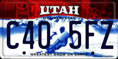 UT license plate C405FZ