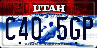 UT license plate C405GP