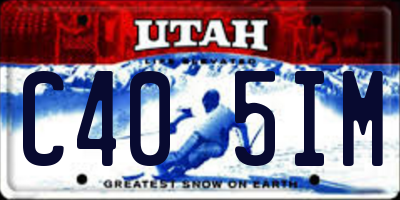 UT license plate C405IM