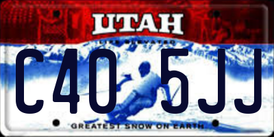 UT license plate C405JJ