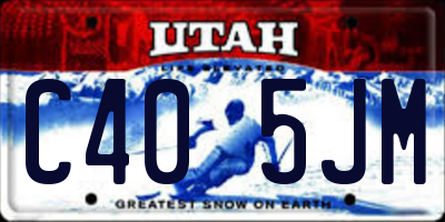 UT license plate C405JM
