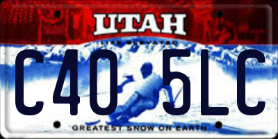 UT license plate C405LC