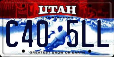 UT license plate C405LL