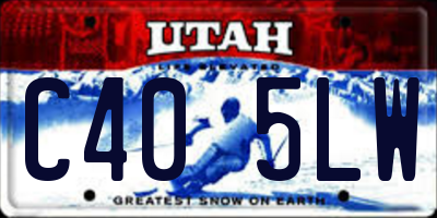 UT license plate C405LW