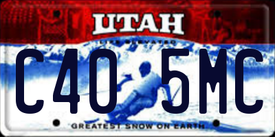 UT license plate C405MC