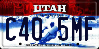 UT license plate C405MF