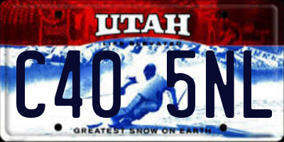 UT license plate C405NL