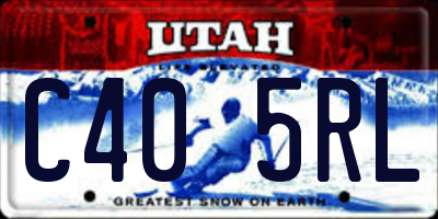 UT license plate C405RL