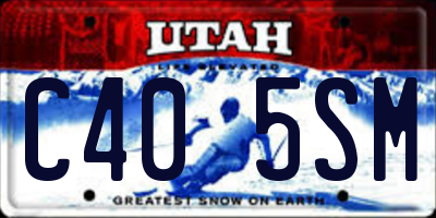 UT license plate C405SM