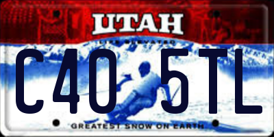 UT license plate C405TL